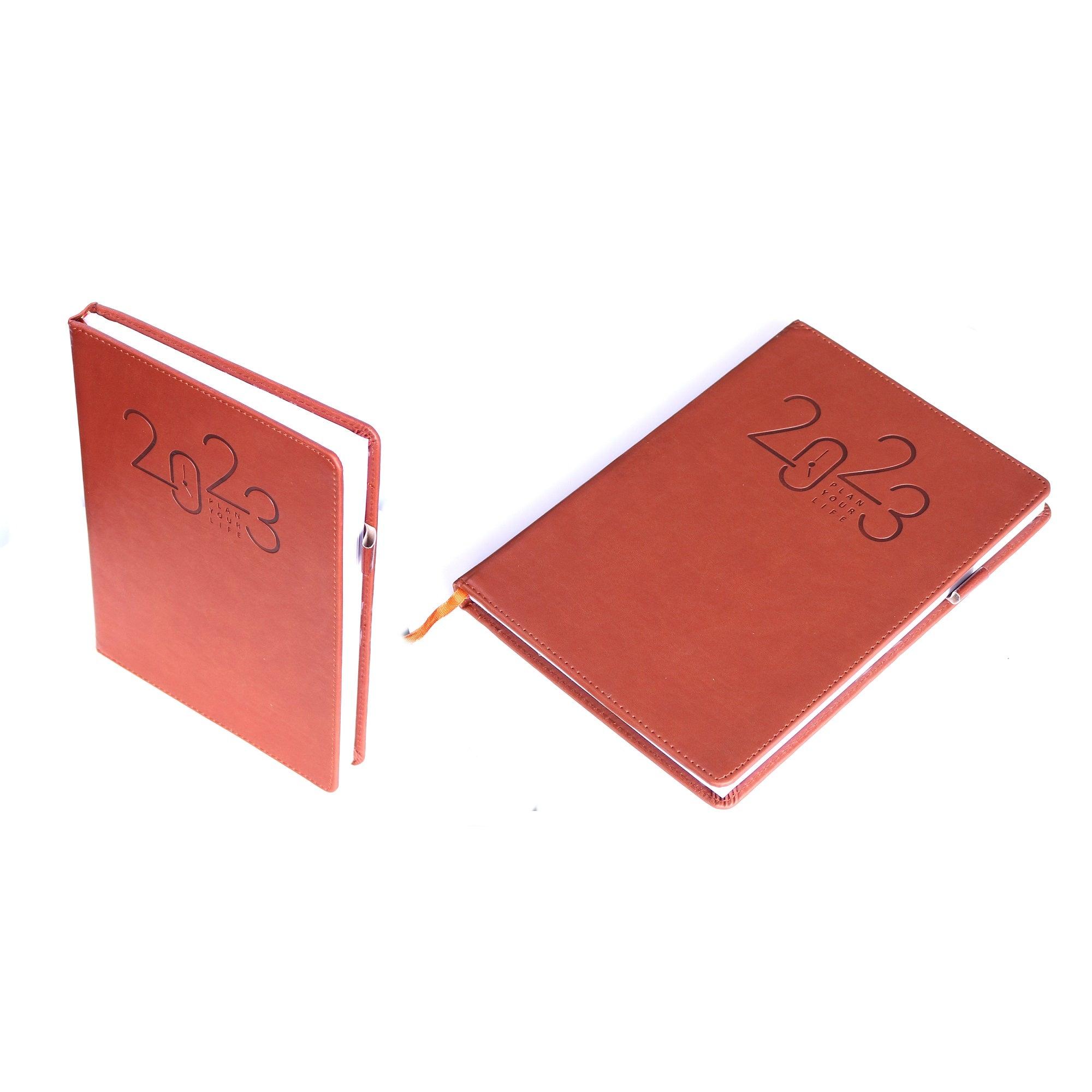 Customized Brown Colour Diary - Orbiz Creativez