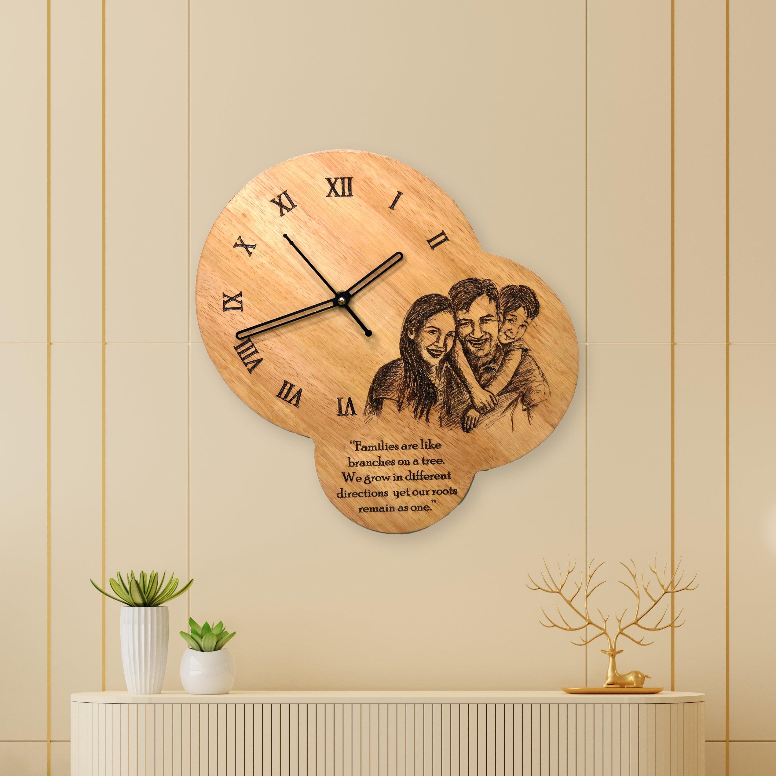 Customized Wooden Clock - Orbiz Creativez