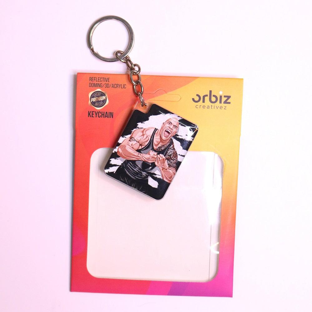 The Rock Photo Printed Keychain - Orbiz Creativez