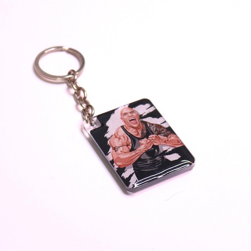 The Rock Photo Printed Keychain - Orbiz Creativez