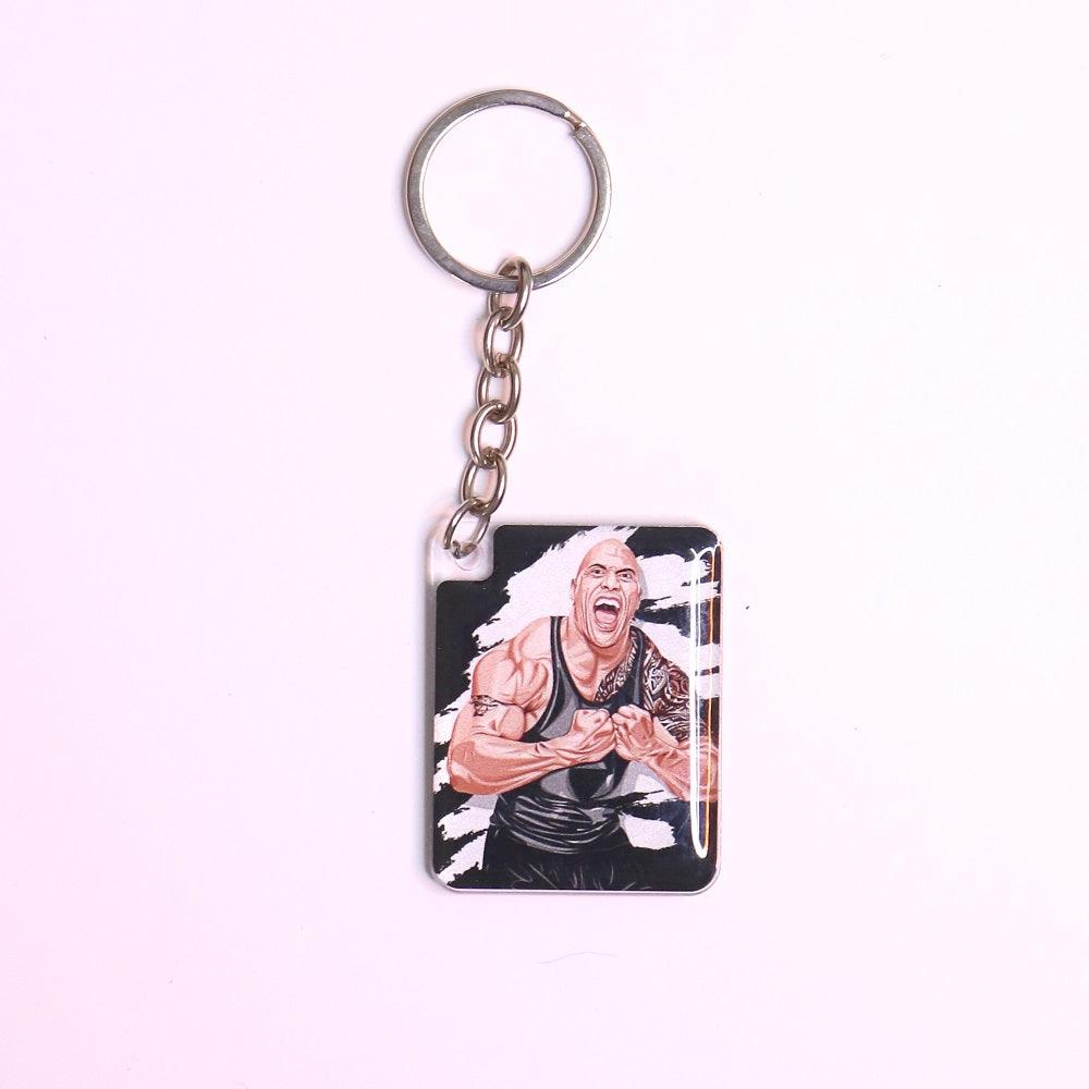 The Rock Photo Printed Keychain - Orbiz Creativez