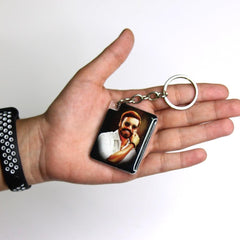 Dhanush Photo Printed Keychain - Orbiz Creativez