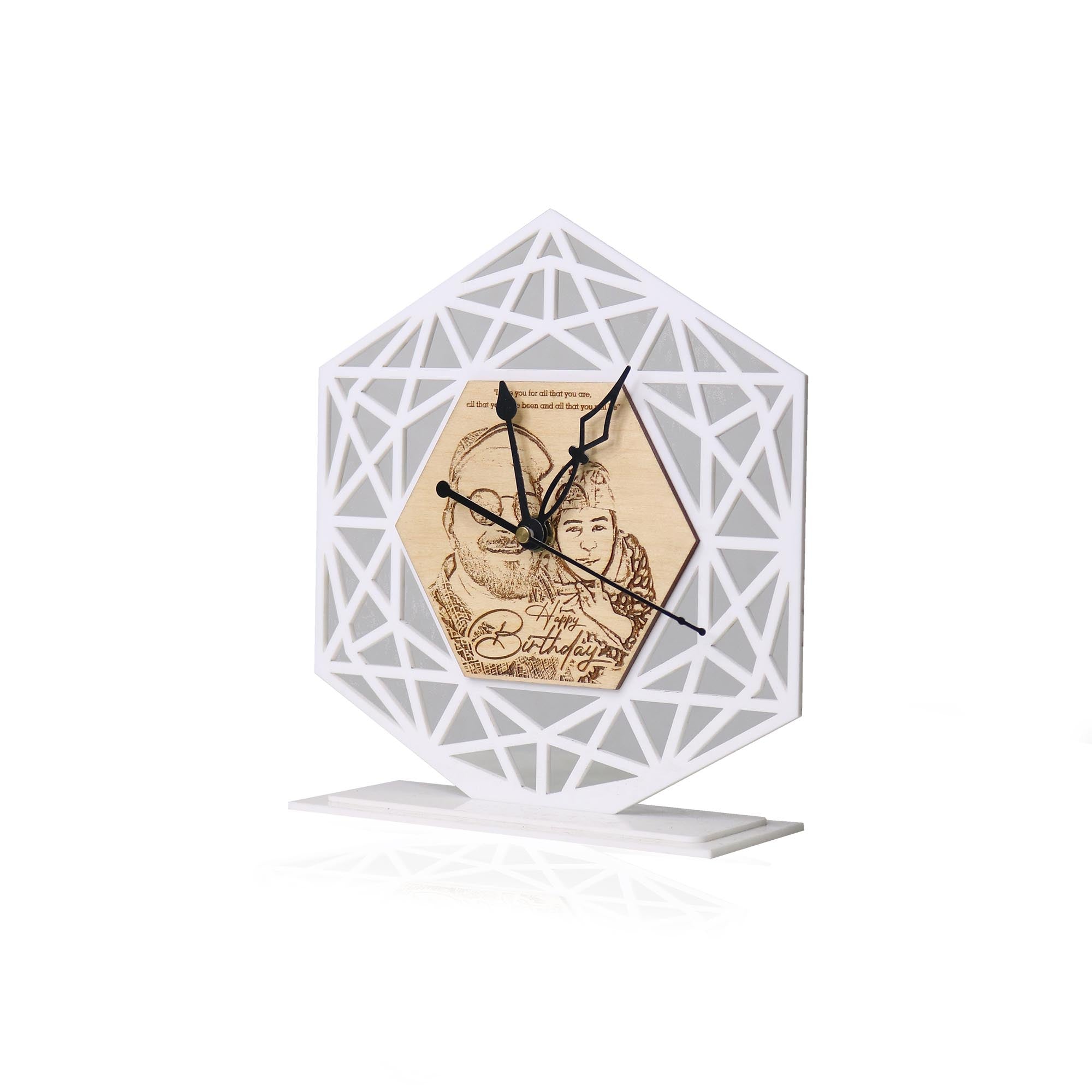 Personalized Photoframe With Clock