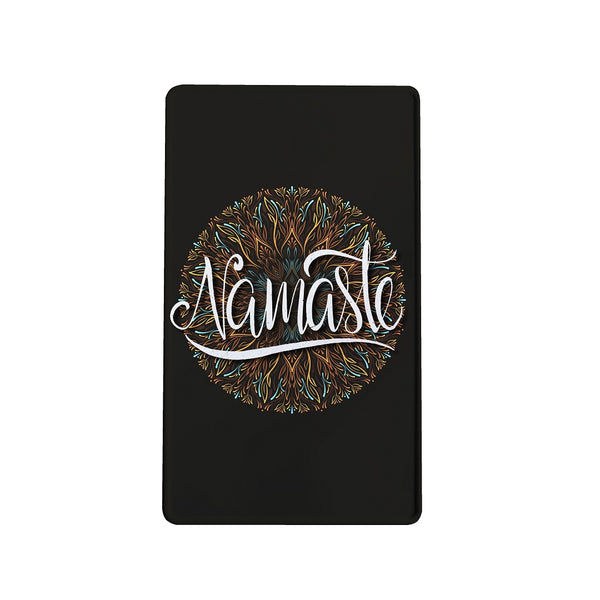 Personalised Aluminium Fun Plate, Namaste On Black