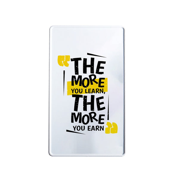 Personalised Aluminium Fun Plate, The More You Learn Quote