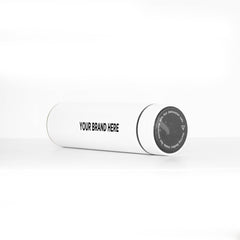 Customized White Digital Water Bottle - Orbiz Creativez