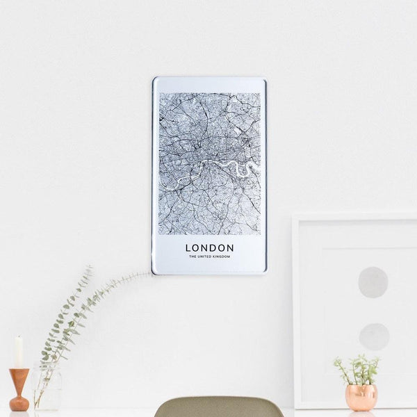 Personalised Aluminium Fun Plate, London City Map