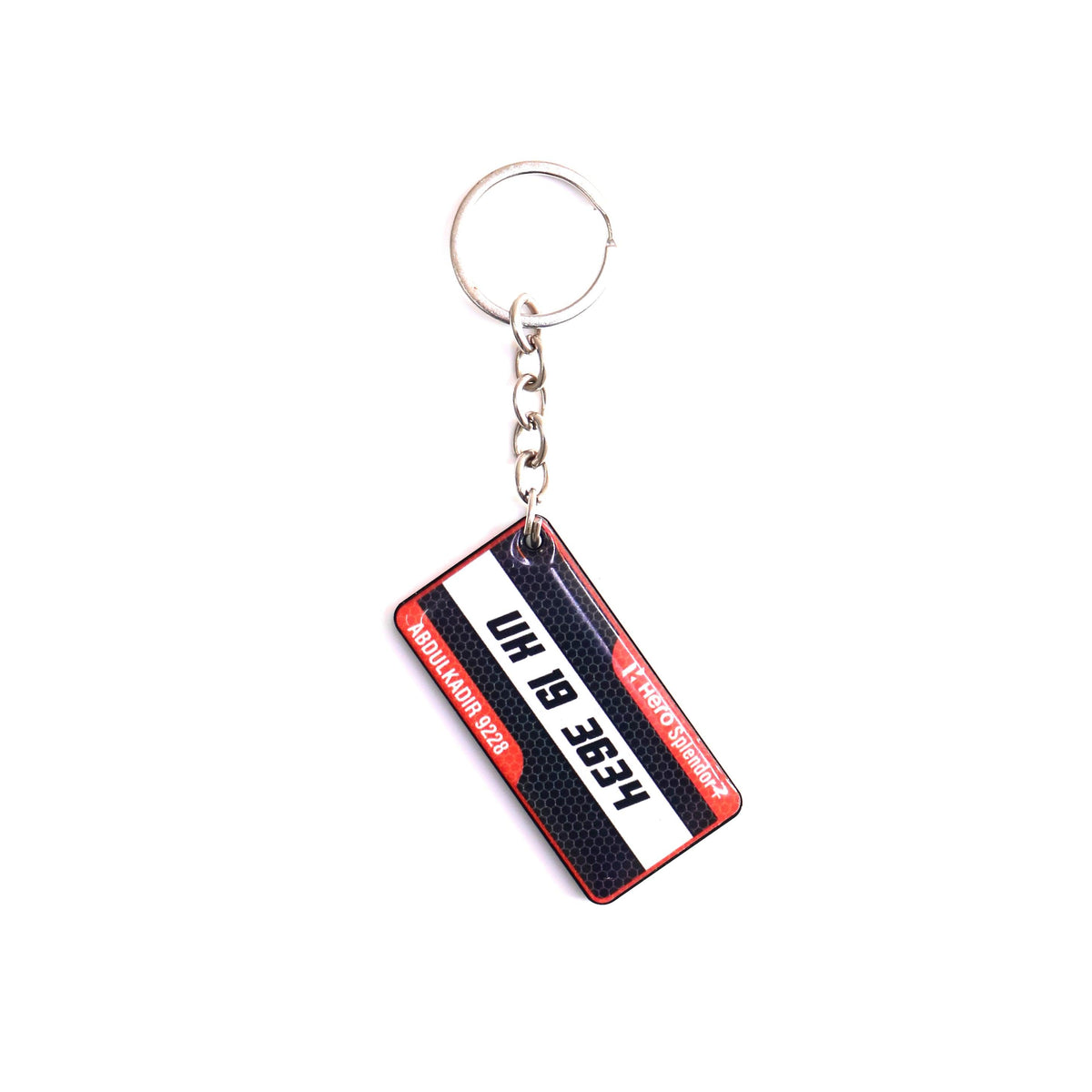 Customized Number Plate Keychain - Orbiz Creativez