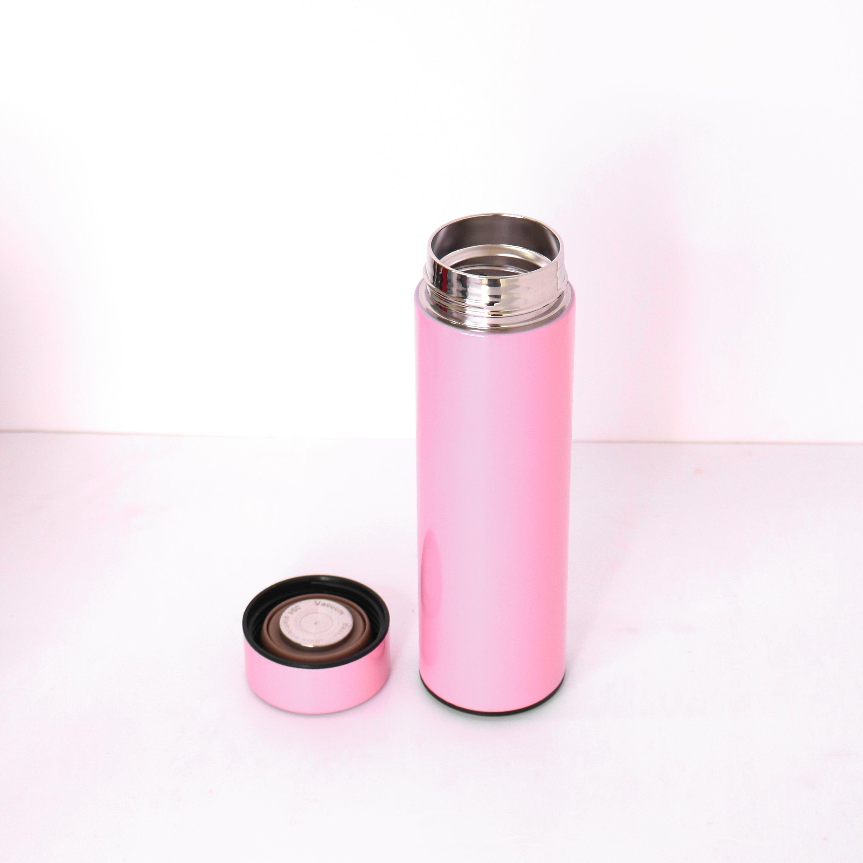 Customized Pink Digital Water Bottle - Orbiz Creativez