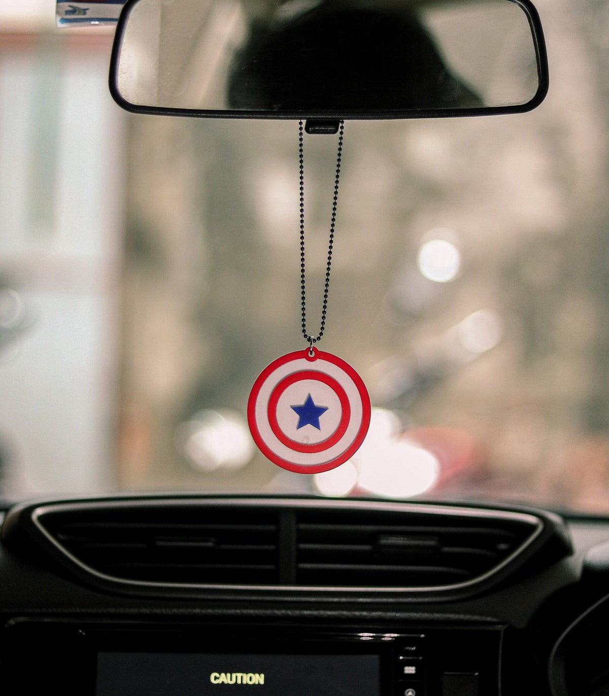 Captain America Car Mirror Hanging - Orbiz Creativez