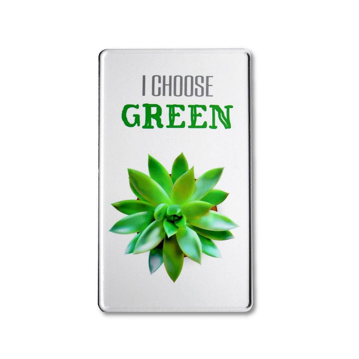 I Choose Green Succulent fun plate