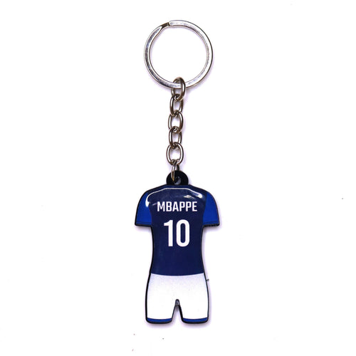 Mbappe Jersey Keychain, Number 10 Navy Blue White Shorts