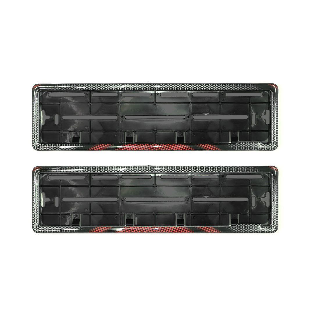 HSRP Car Number Plate Gel Frame - RED HONEY - Orbiz Creativez
