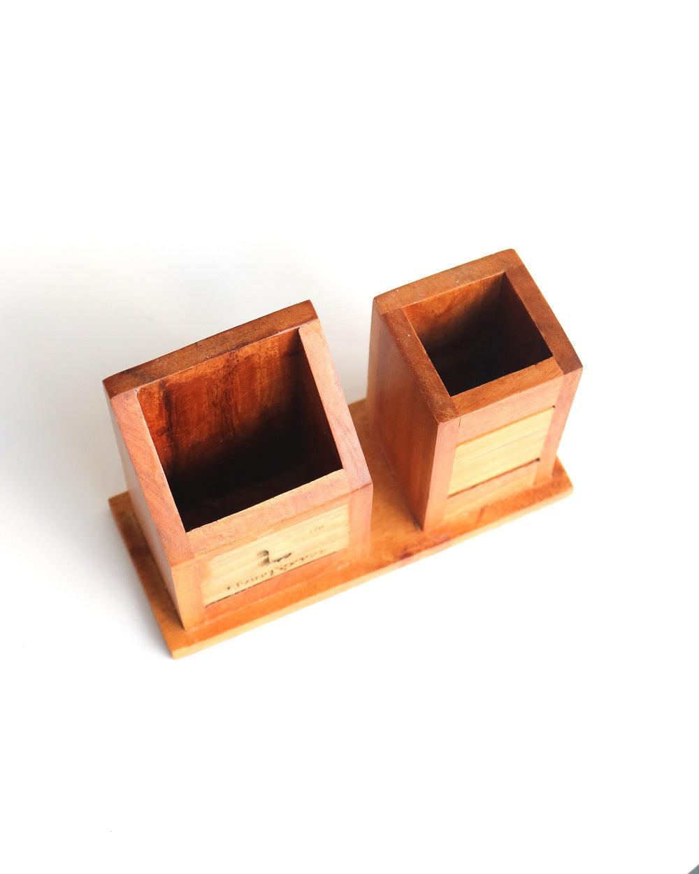 Wooden Pen Holder - Orbiz Creativez