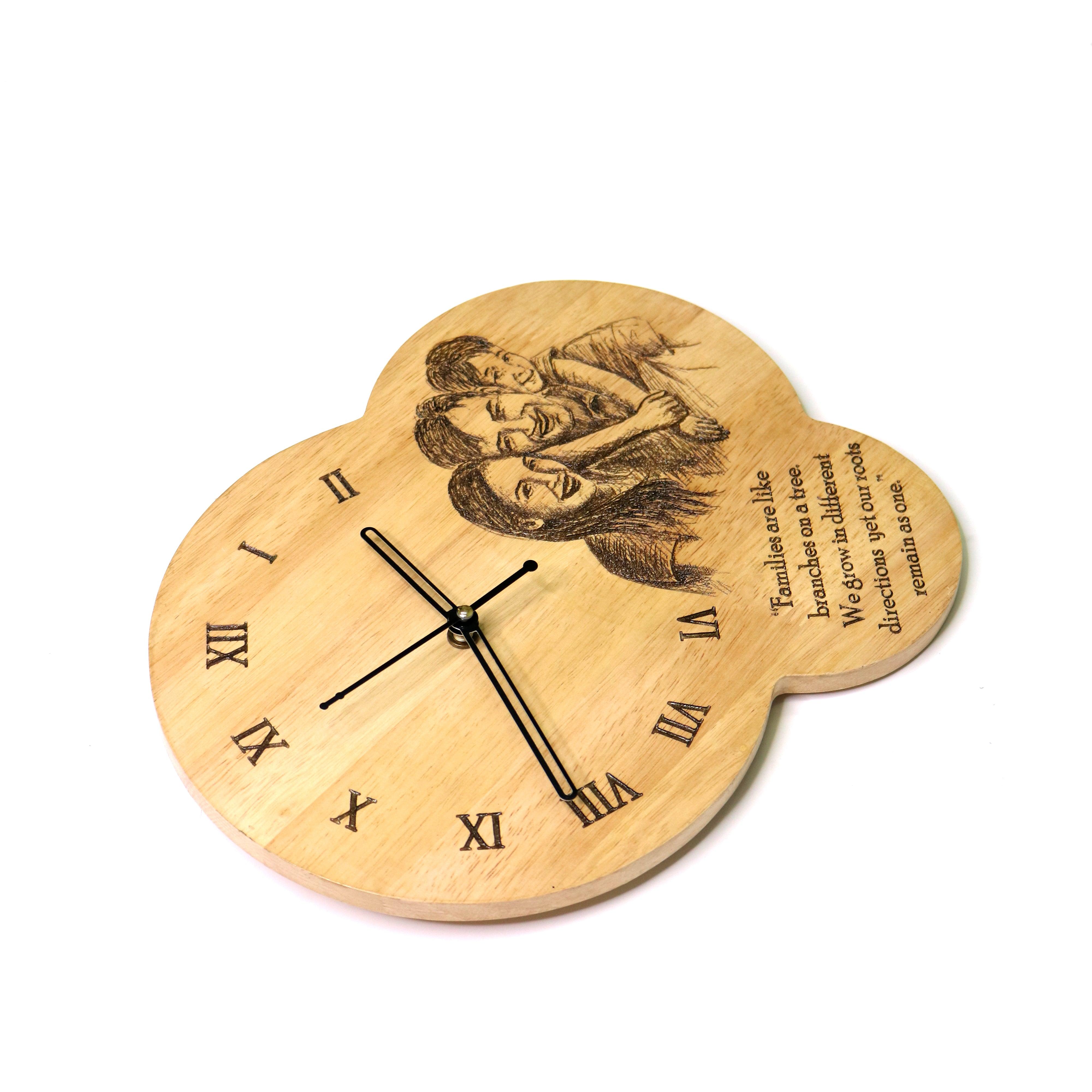 Customized Wooden Clock - Orbiz Creativez