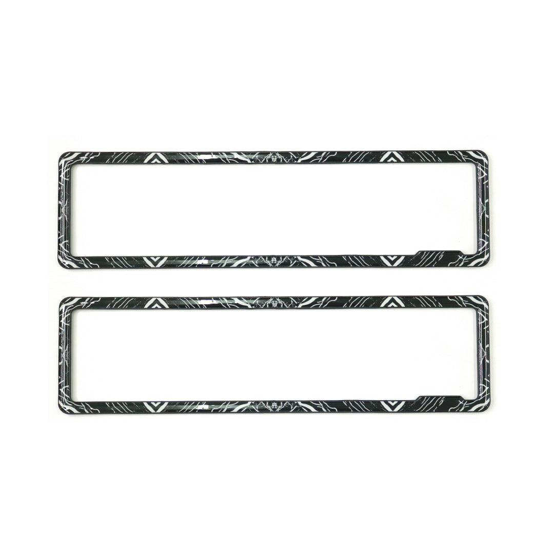 HSRP Car Number Plate Gel Frame - Zebra Granite - Orbiz Creativez