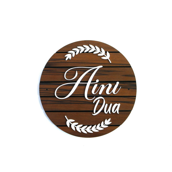 Round Shape Acrylic House Name Board