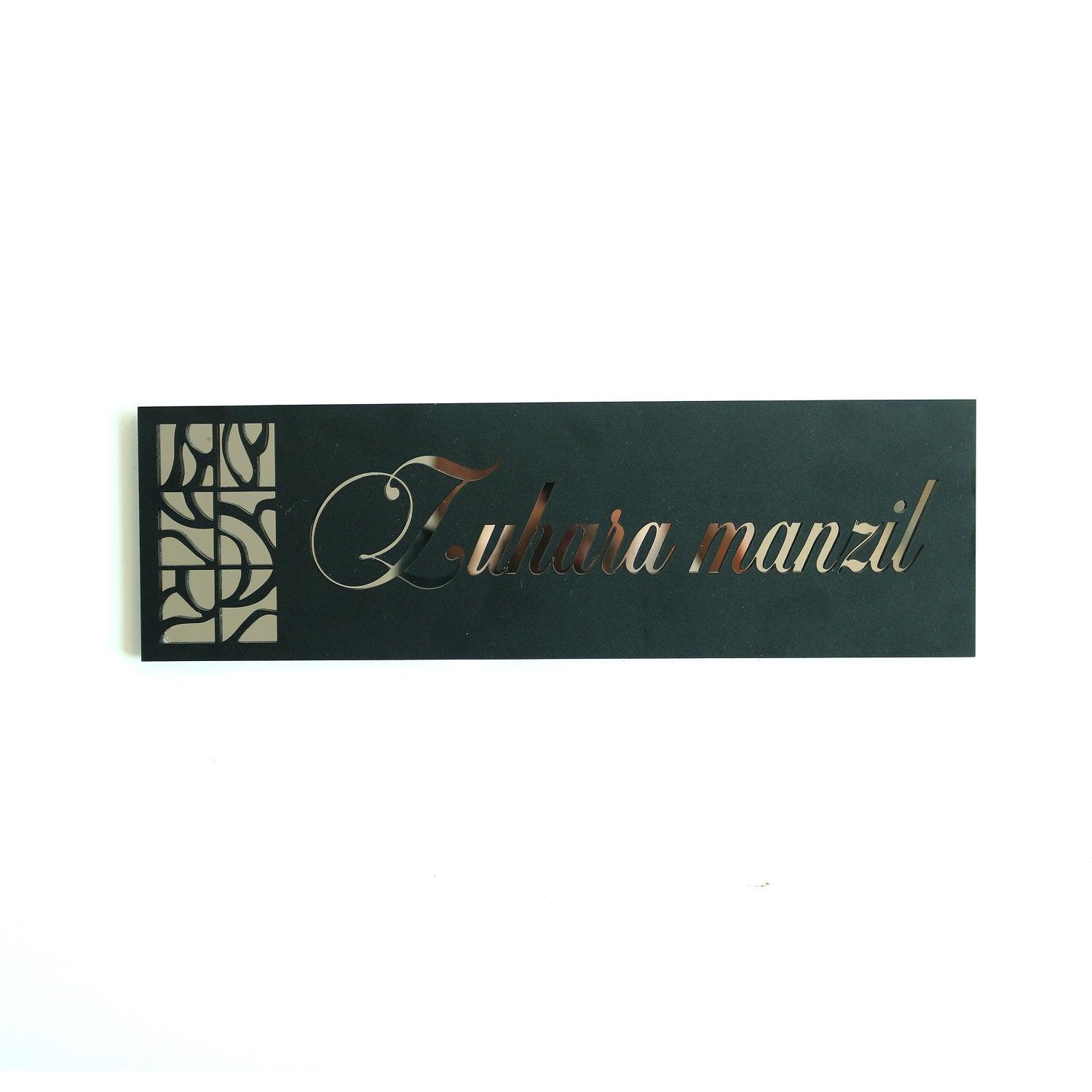 Customized Acrylic House Name Board - Orbiz Creativez
