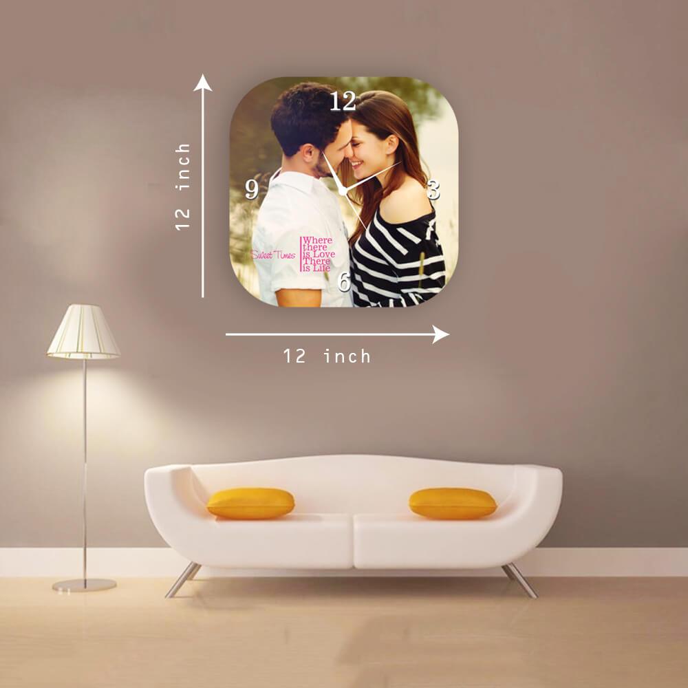 Customized  Couple Fancy Clock - Orbiz Creativez
