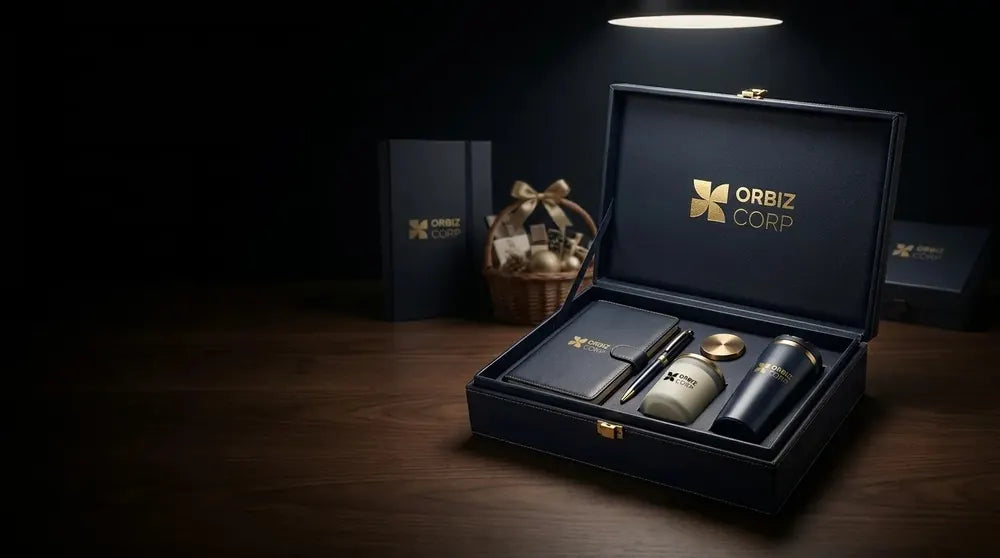 A premium gift set in a presentation box