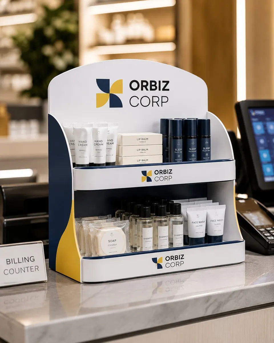 A counter display unit beside a billing machine